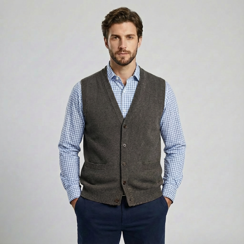 Theo | Modern Knit Men’s Vest Sweater for Versatile Styling