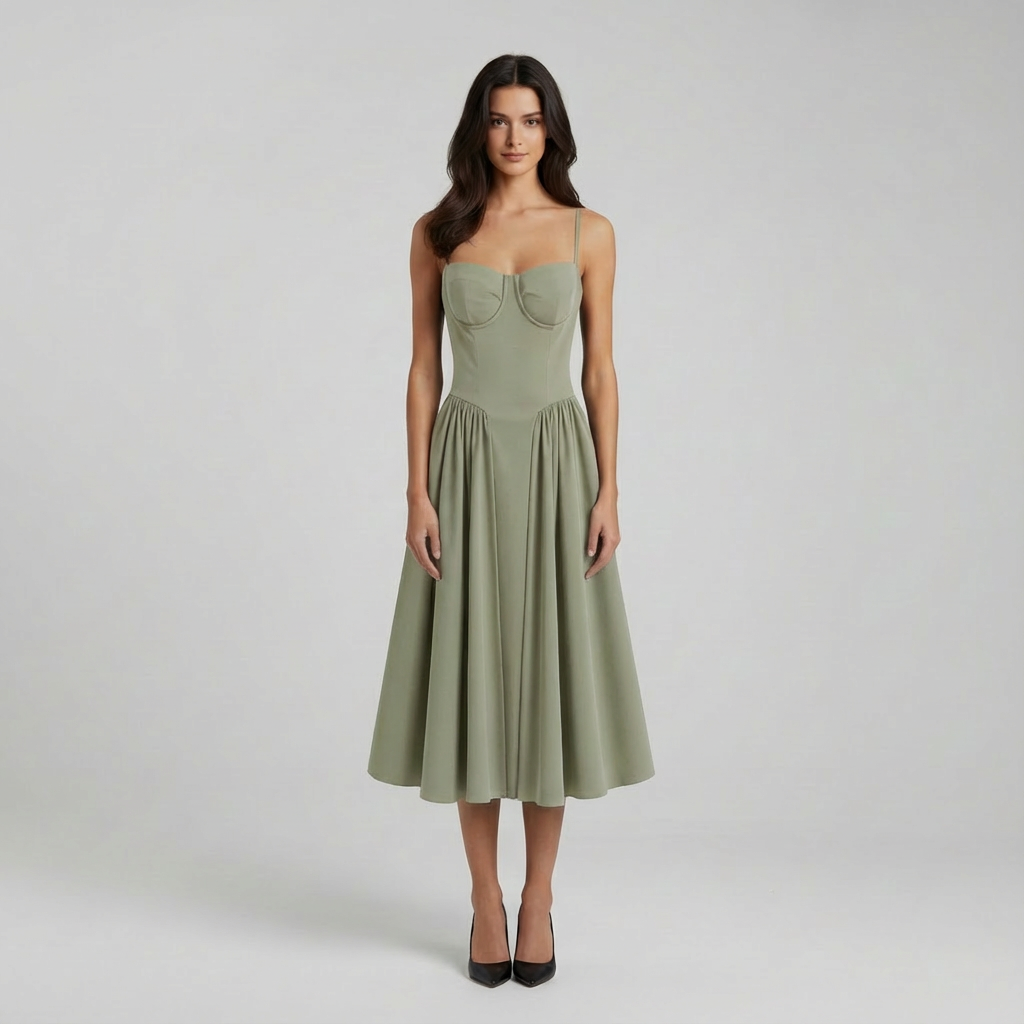 Rhiannon | Damen-Midikleid mit klassischer Form