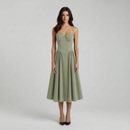 Rhiannon | Damen-Midikleid mit klassischer Form