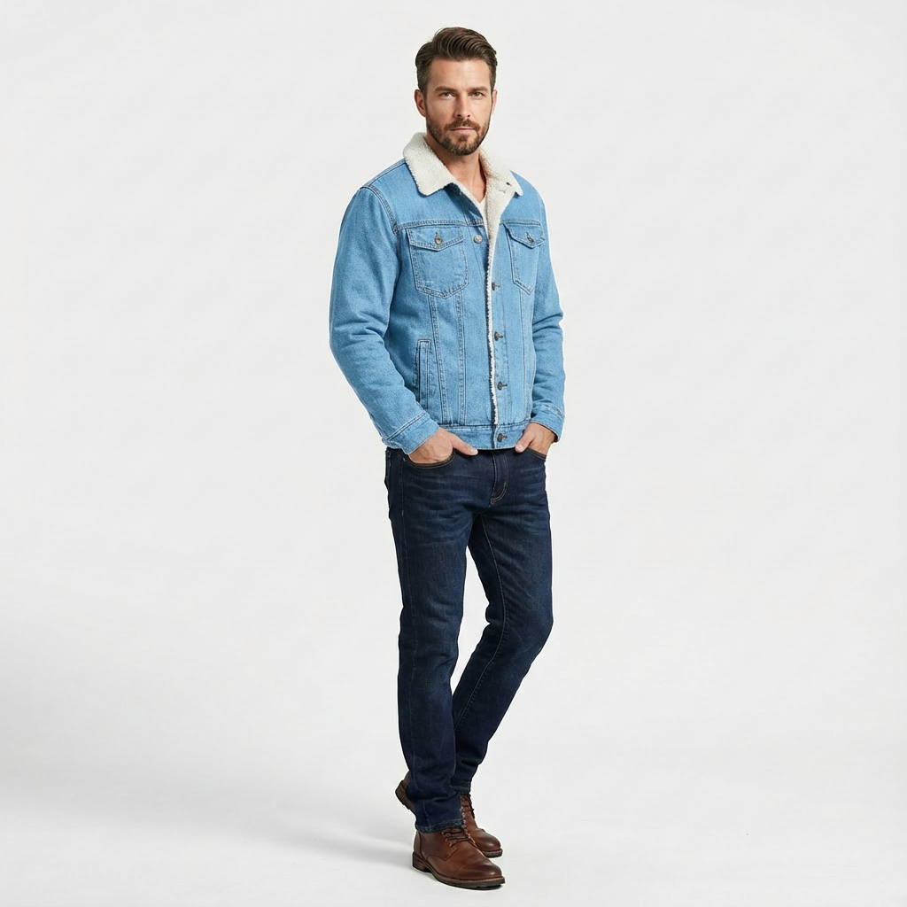 Alex | Schwarze Jeansjacke für Herren mit zeitlosem Stil