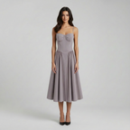 Rhiannon | Damen-Midikleid mit klassischer Form