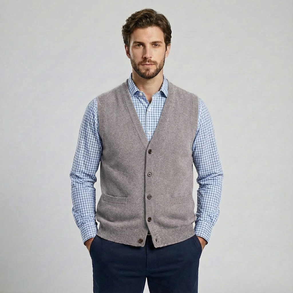 Theo | Modern Knit Men’s Vest Sweater for Versatile Styling