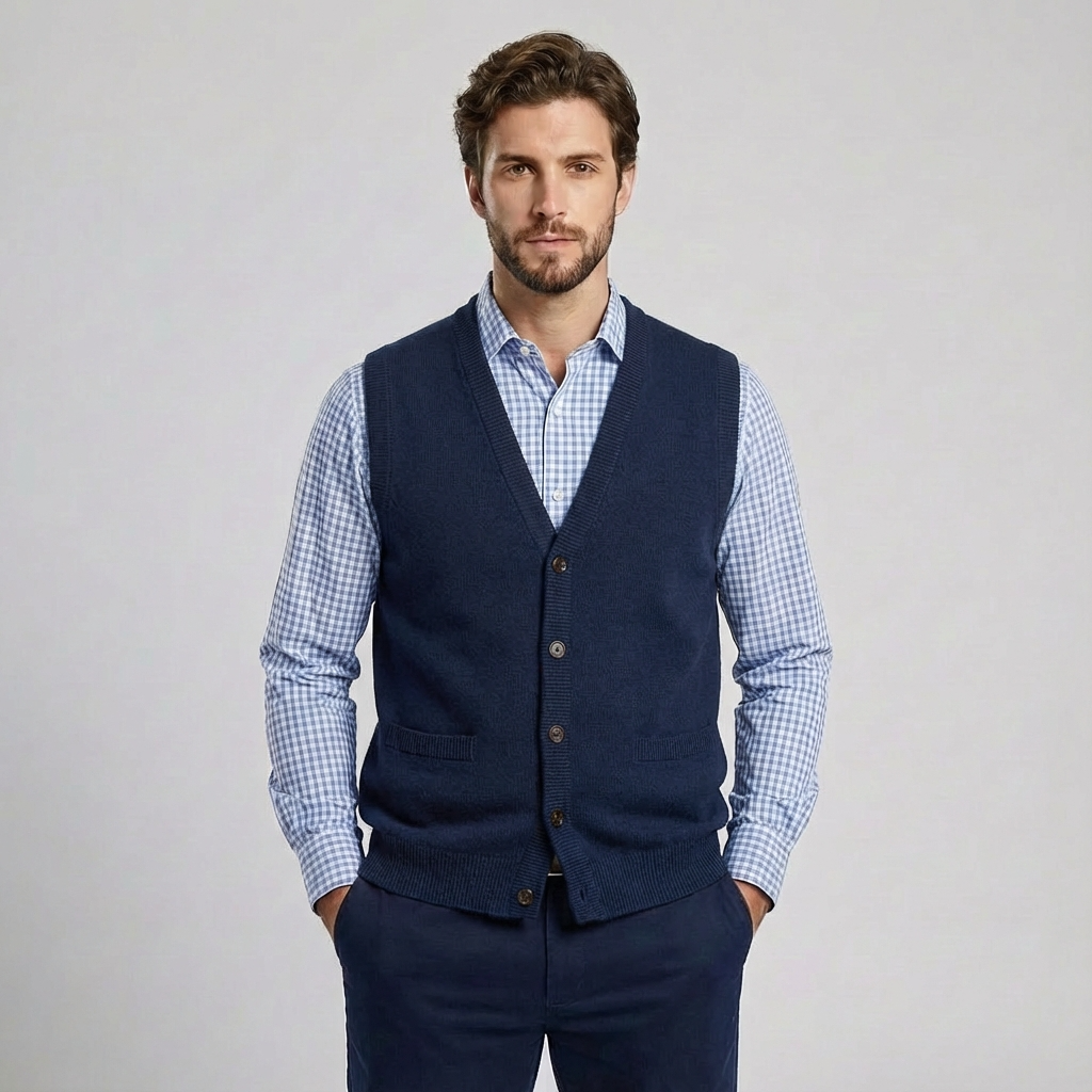 Theo | Modern Knit Men’s Vest Sweater for Versatile Styling