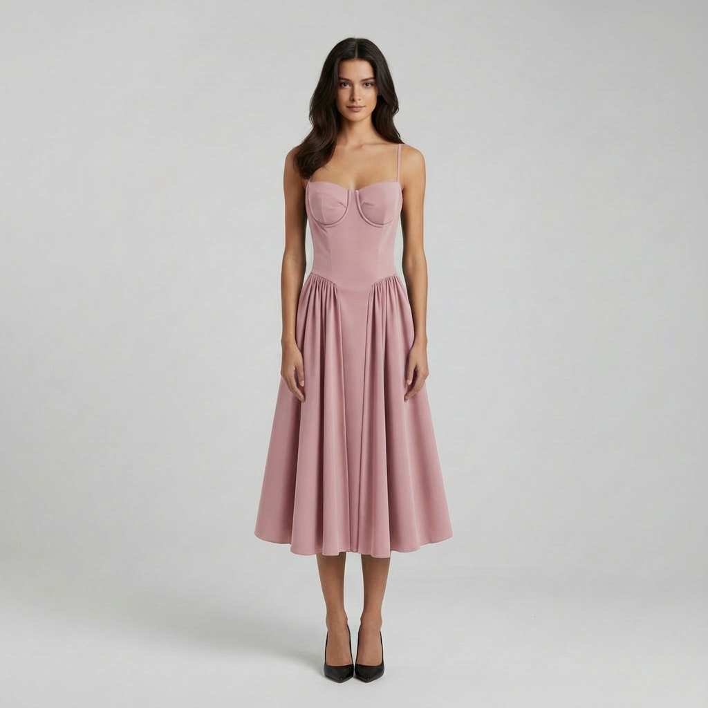 Rhiannon | Damen-Midikleid mit klassischer Form