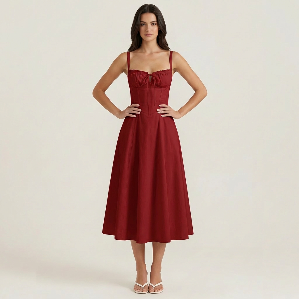 Coralie | Feine Sommer-Mittellange Kleider für Hochzeitsgäste