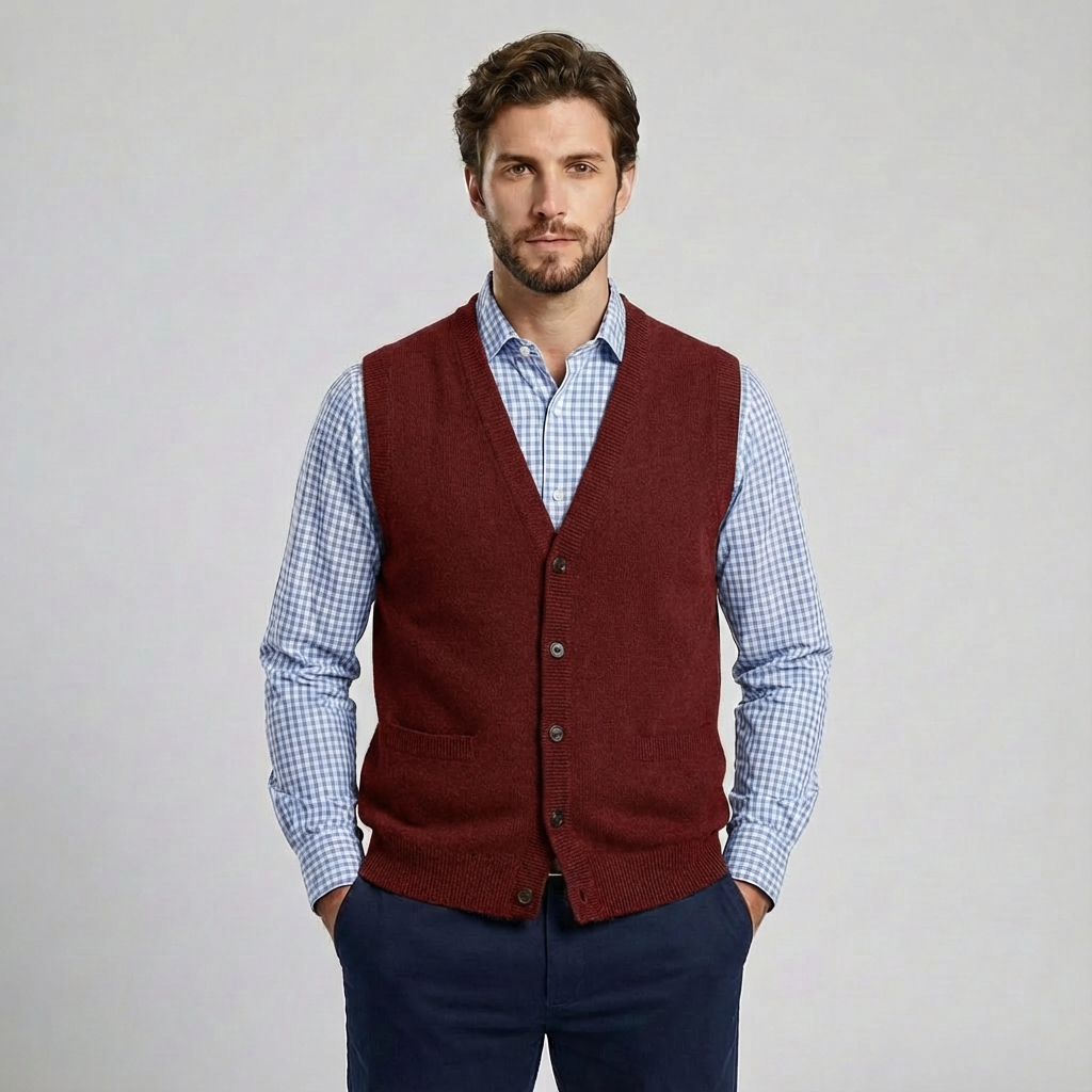 Theo | Modern Knit Men’s Vest Sweater for Versatile Styling