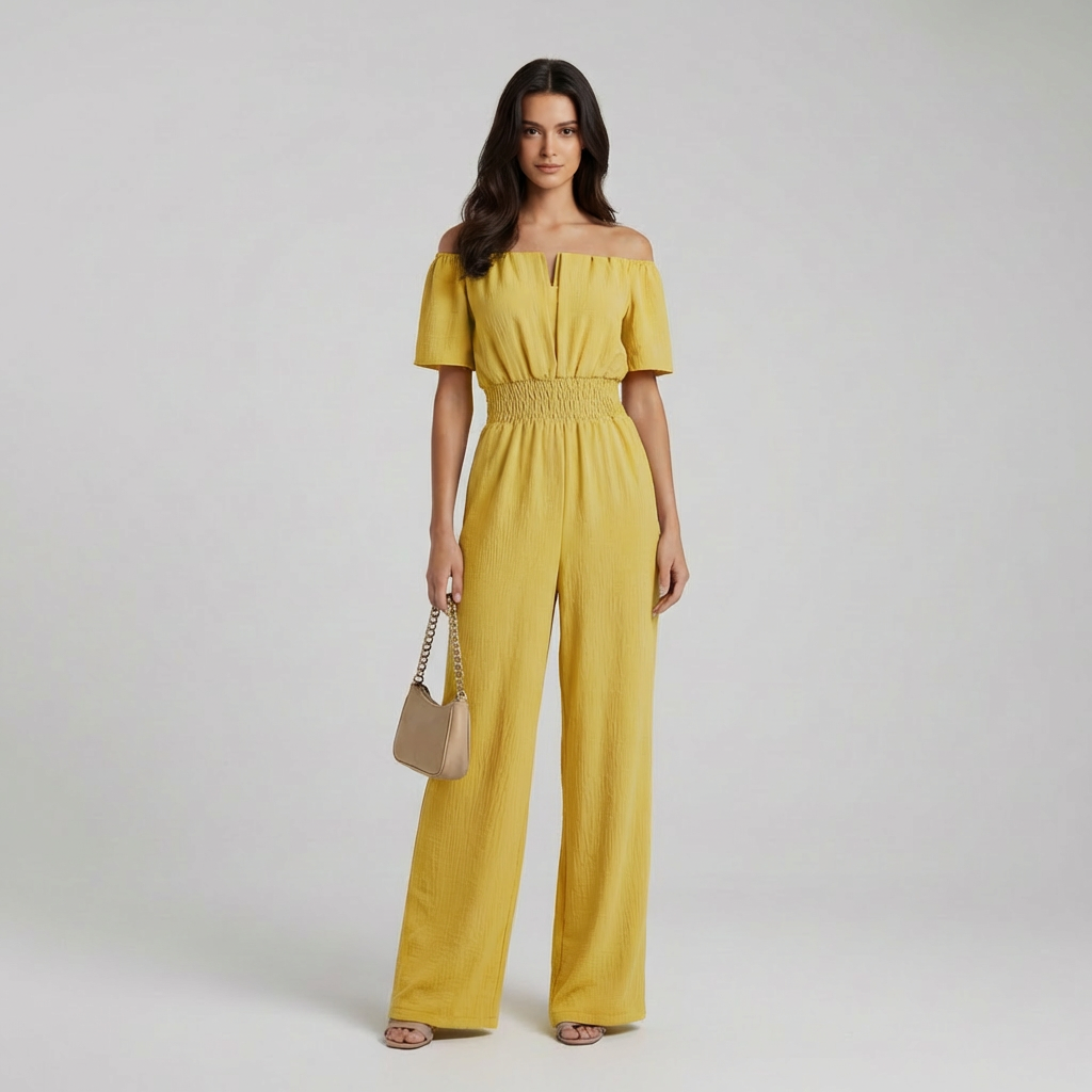 Briony | Damen-Overall mit freier Schulter für ausdrucksstarken Stil