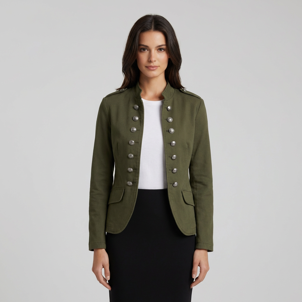 Samantha | Military Style Blazer with Unique Design