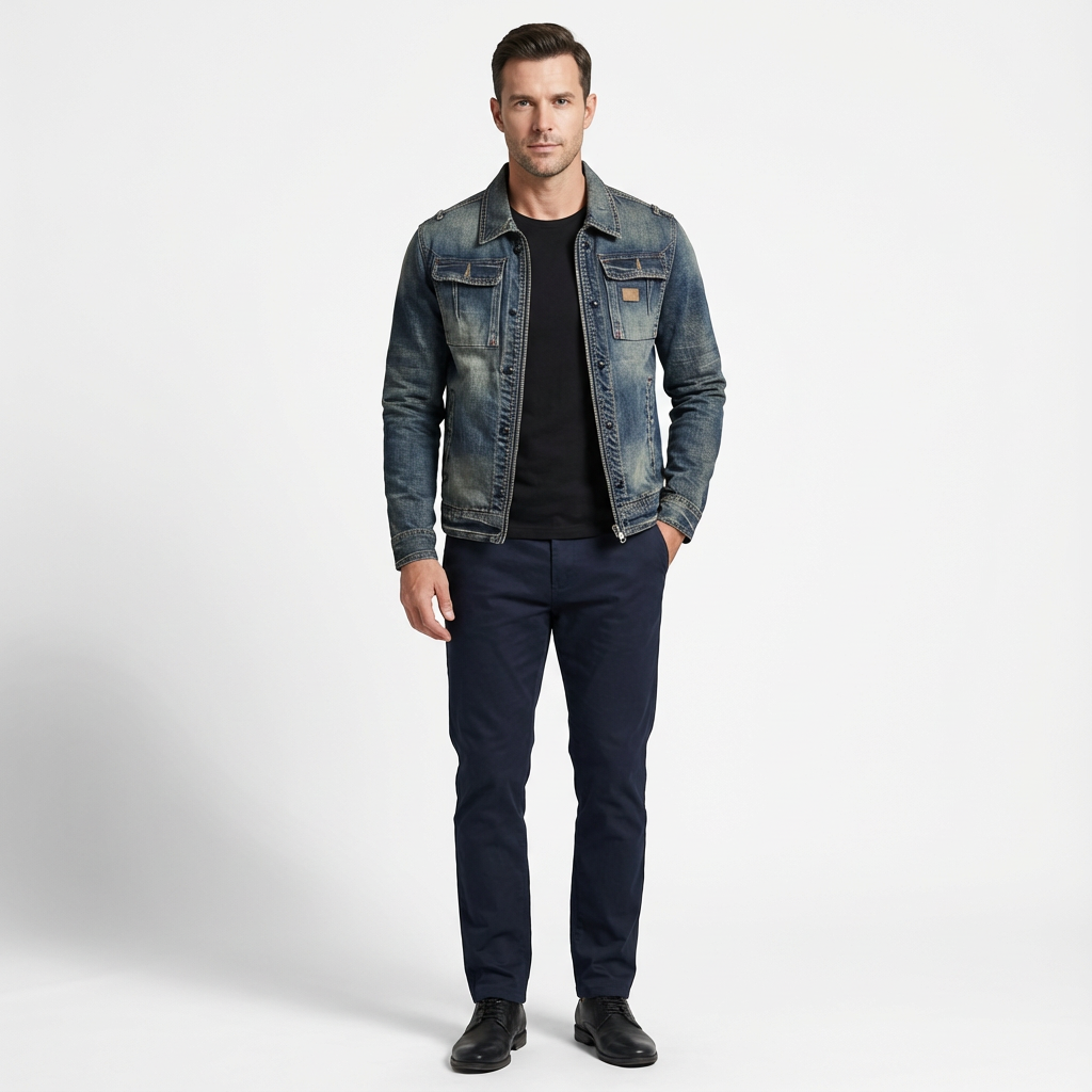 Jasper | Denim Jacket Men with Vintage Style