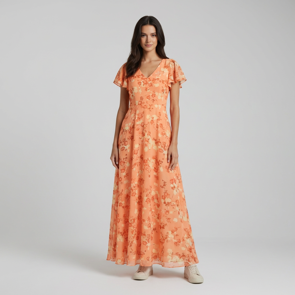Imogen | Feines Sommerkleid mit Blumenmuster und weichem Fall