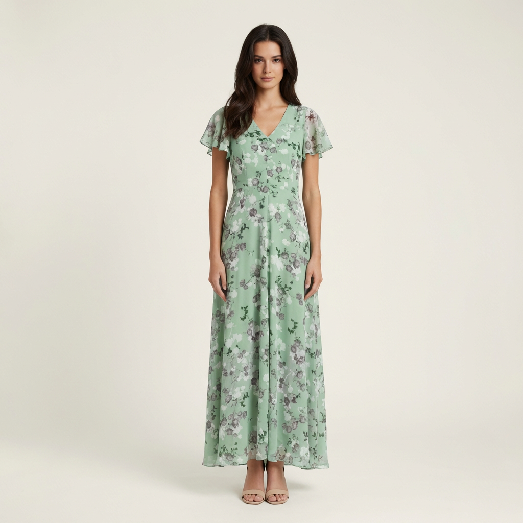 Imogen | Feines Sommerkleid mit Blumenmuster und weichem Fall