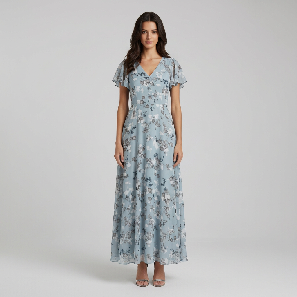 Imogen | Feines Sommerkleid mit Blumenmuster und weichem Fall