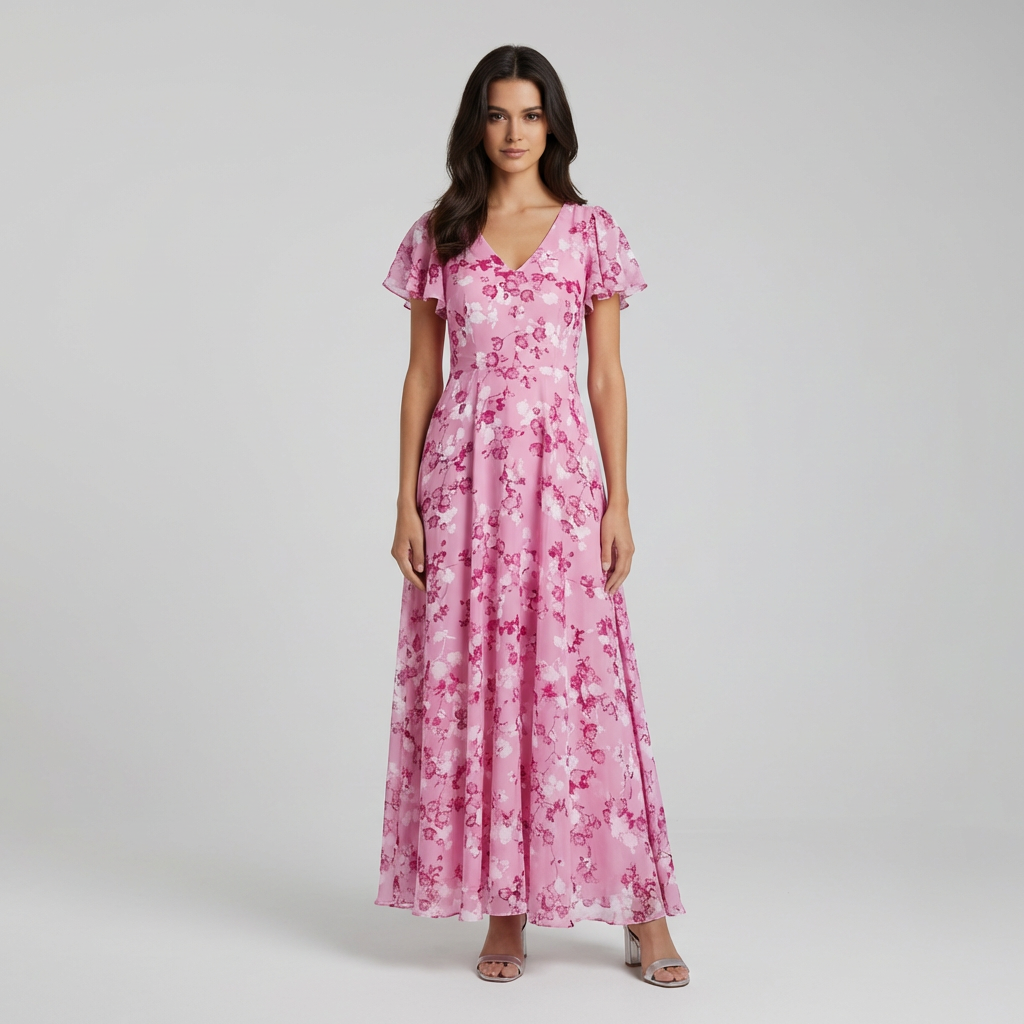 Imogen | Feines Sommerkleid mit Blumenmuster und weichem Fall