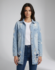 Bronwyn | Distressed Finish Women’s Denim Jacket for Urban Wear