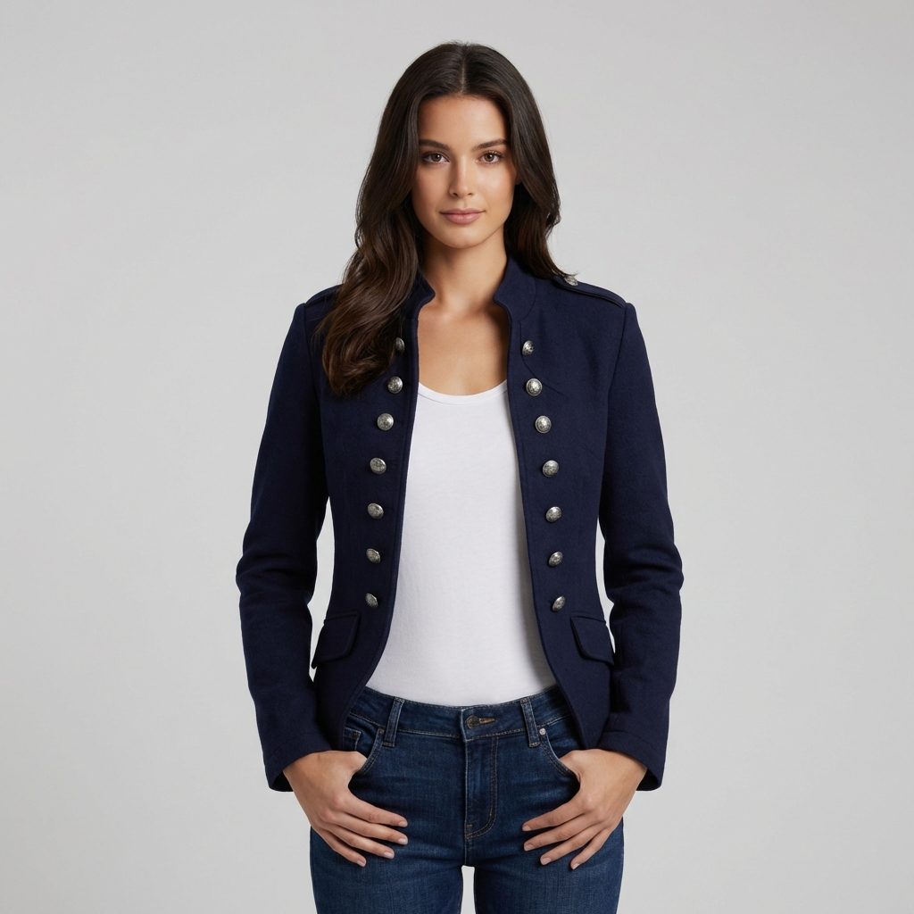 Samantha | Military Style Blazer with Unique Design
