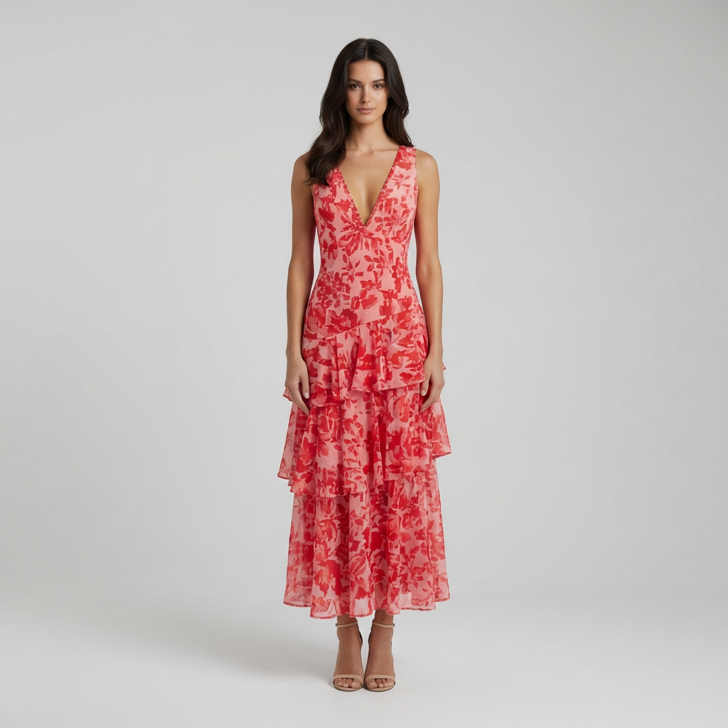 Saskia | Elegante Sommer-Mittellange Kleider für Hochzeitsgäste