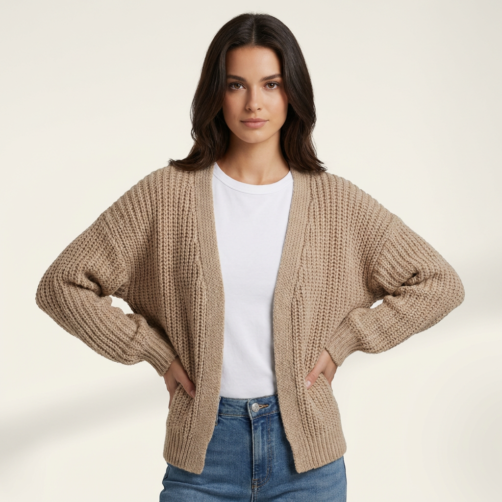 Lucinda | Grob gestrickte Damenstrickjacken mit weichem Volumen