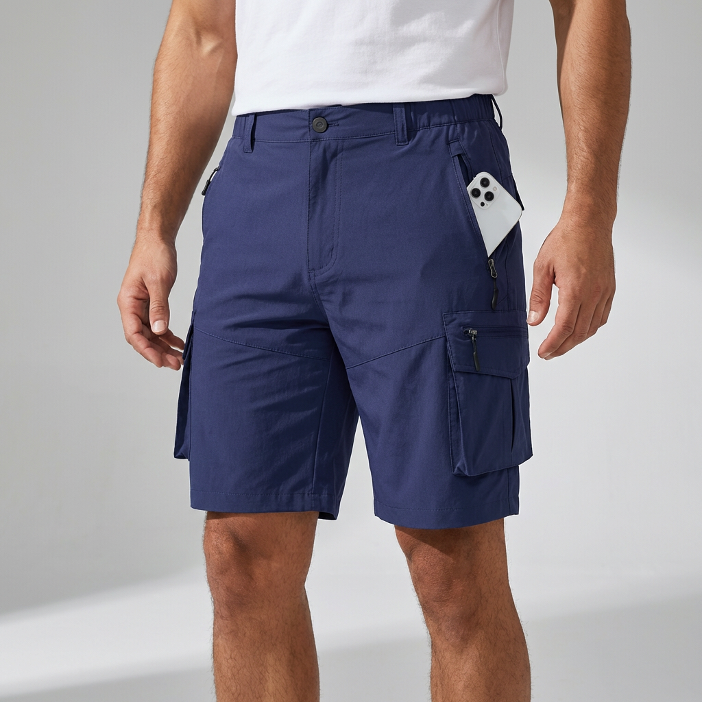 Caleb | Multi-Pocket Utility Men’s Shorts for Daily Use