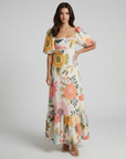 Daphne | Long Sleeve Maxi Dress with Soft Drape