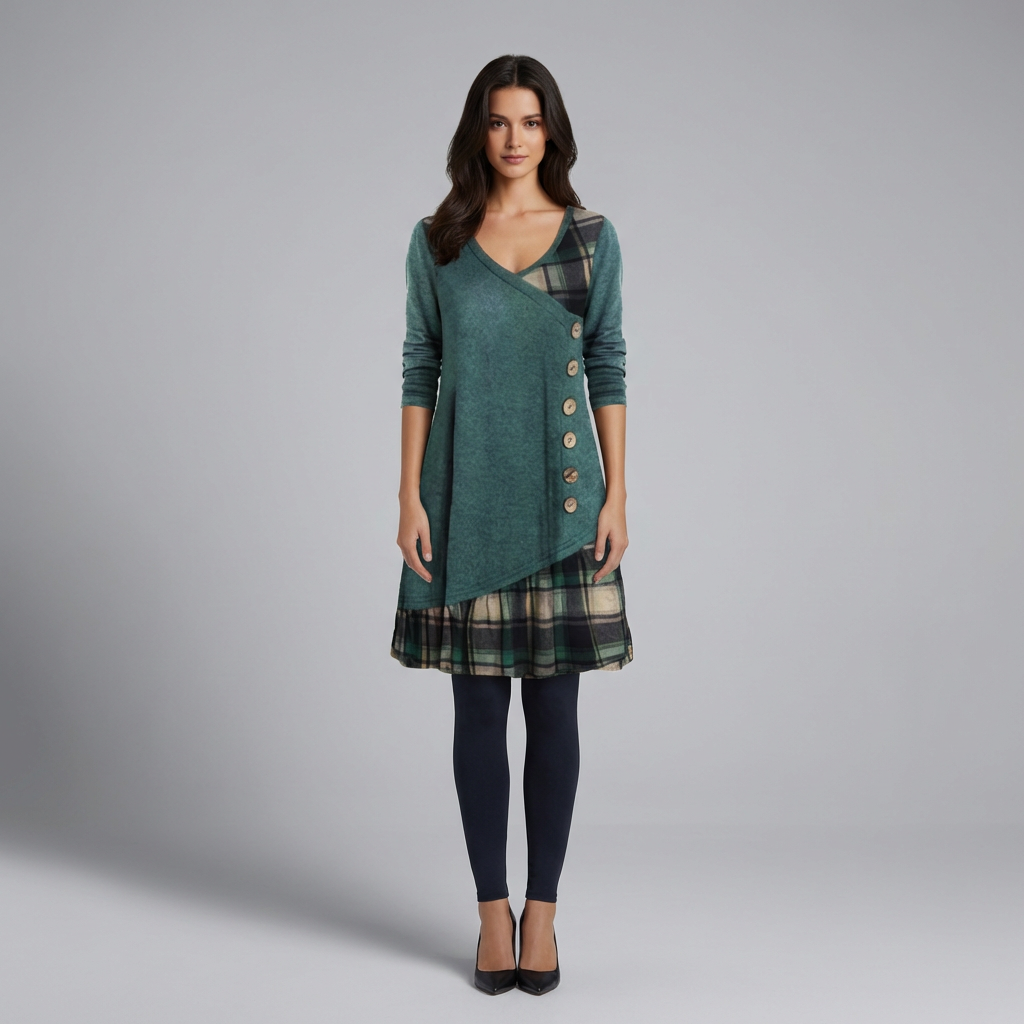 Emerson | Checked Pattern Casual Dresses for Timeless Looks