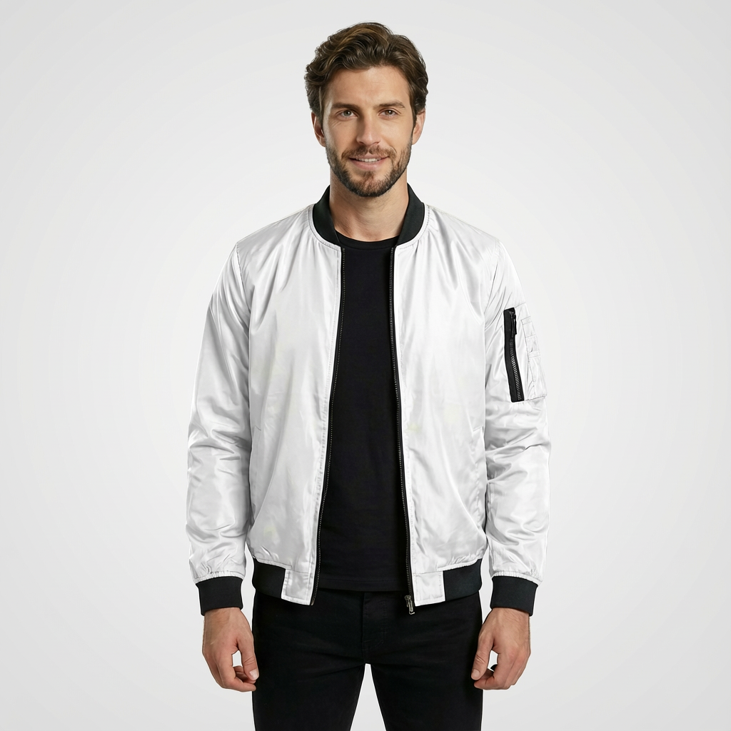 Orven | Black Bomber Jacket Men with Casual Style