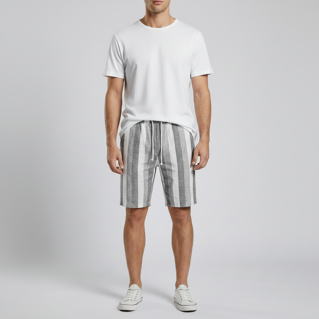 Isaac | Stilvolle Leinen-Herrenshorts für Sommerausflüge