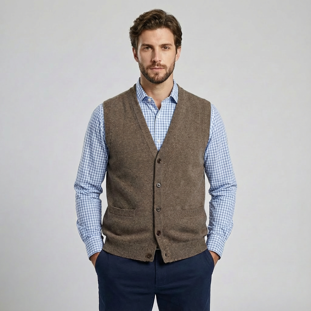 Theo | Modern Knit Men’s Vest Sweater for Versatile Styling