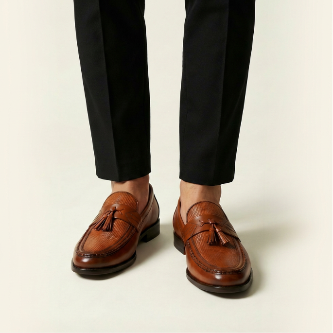 Fynn | Stylish Woven Tassel Loafers Men