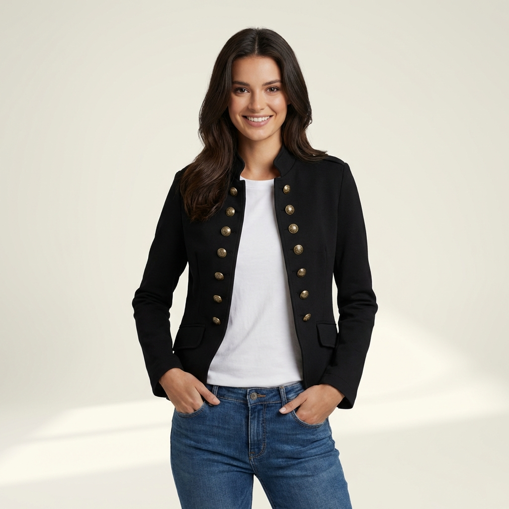 Samantha | Military Style Blazer with Unique Design