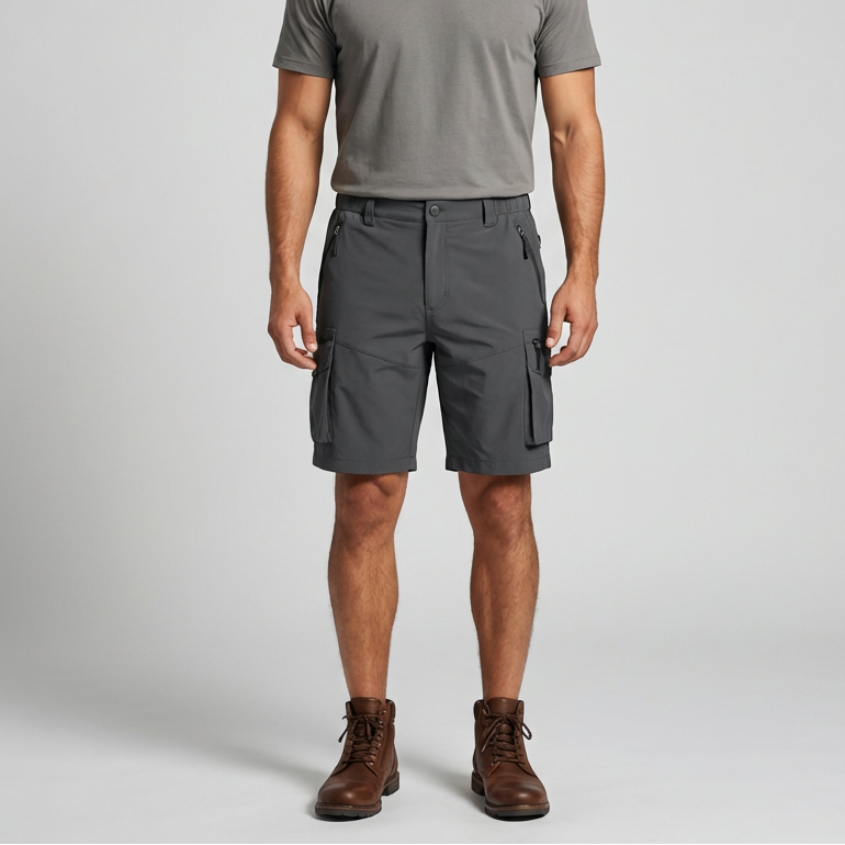 Caleb | Multi-Pocket Utility Men’s Shorts for Daily Use