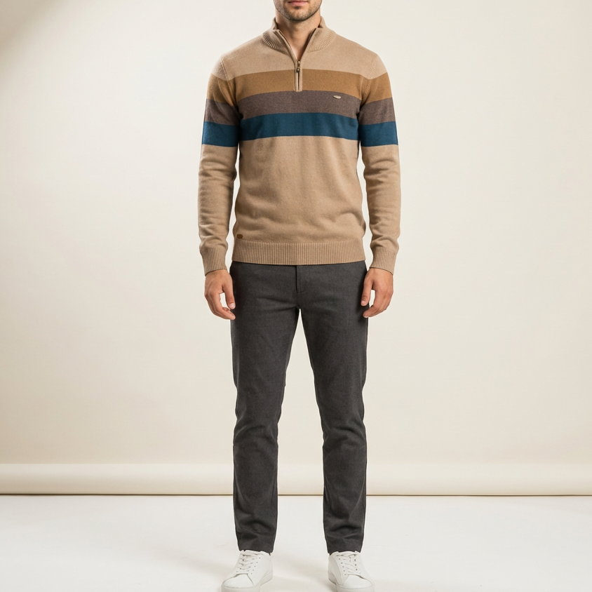 Zac | Modern Half Zip Men’s Sweater for Contemporary Wear
