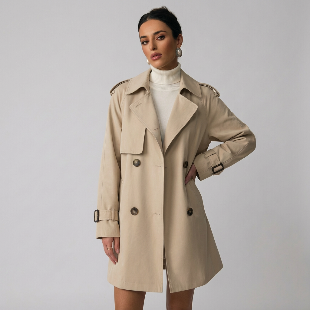 Mila | Black Trench Coat Women with Timeless Style