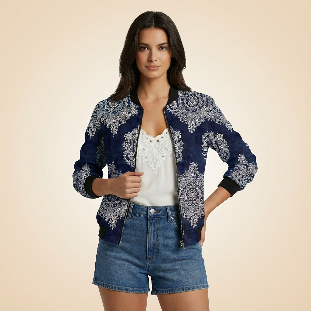 Elvyn | Women’s Bomber Jacket with Bold Print