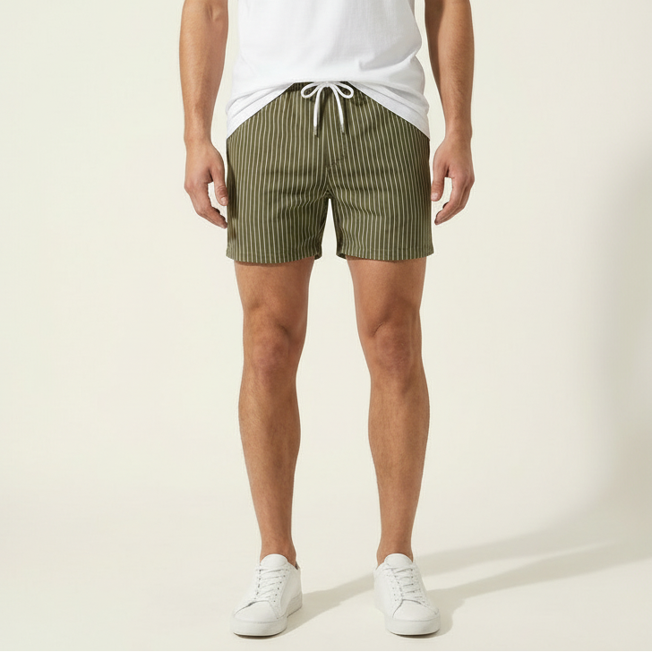 Lucas | Striped Swim-Ready Men’s Shorts with Modern Fit