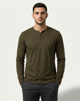 Hayden | Long Sleeve Henley Men’s Shirt for Relaxed Wear