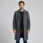 Ethan | Structured Wool Men’s Coats with Extended Length