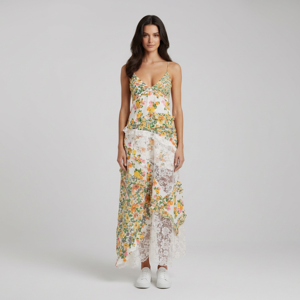 Alyssa | Blumenspitzen-Sommerkleid für Hochzeitsgäste