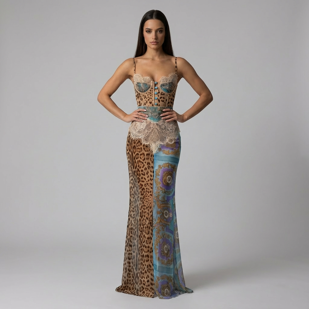 Emma | Maxikleid mit Animal-Print für Damen