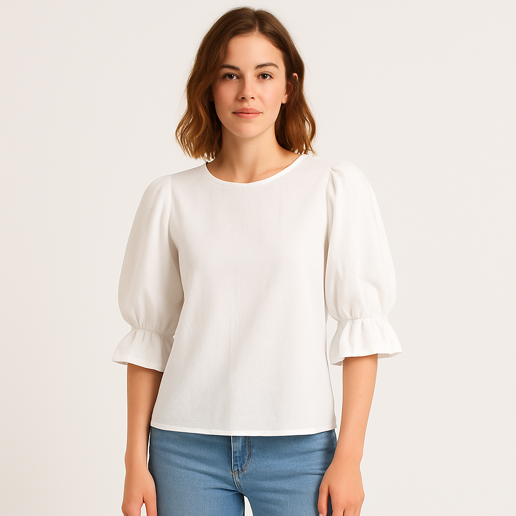 Clara - Spring Blouse With Puff Sleeves