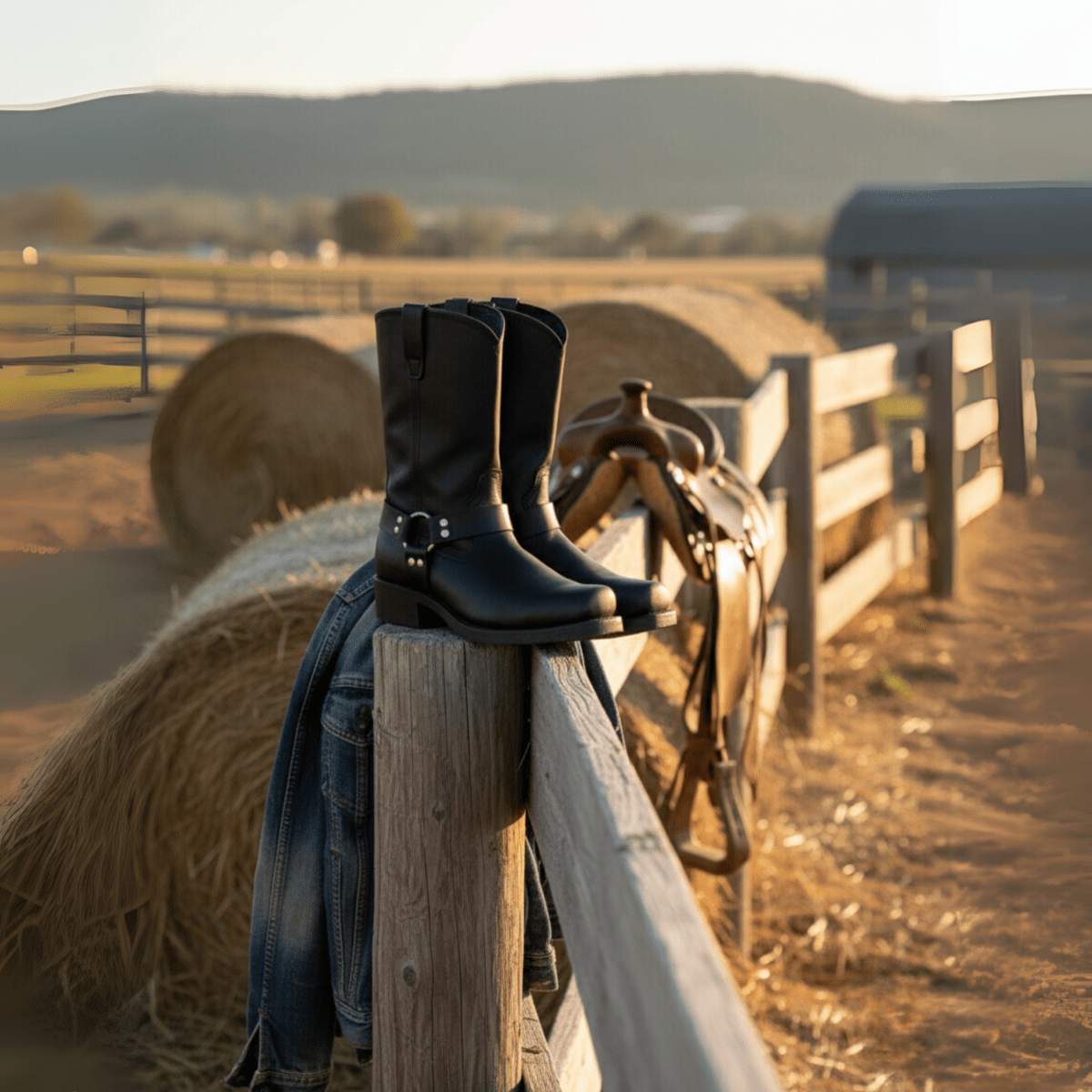 Men's Western Boots Harness Durable | Outdoor Adventure - Image 2