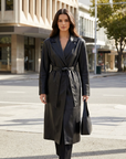 Celine | Faux Leather Finish Women’s Trench Coats for Modern Looks