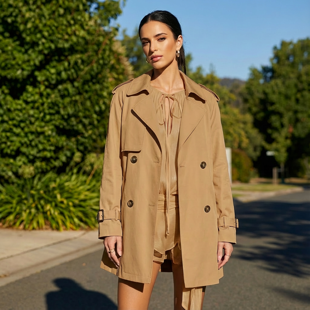 Mila | Black Trench Coat Women with Timeless Style