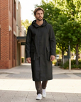 Lachlan | Long Leather Style Men’s Coat for Elevated Wear