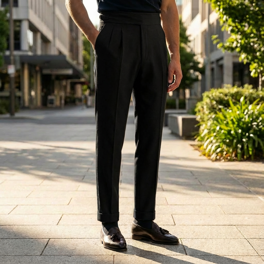 Blake | High-Waisted Pleated Men’s Trouser with Elegant Design