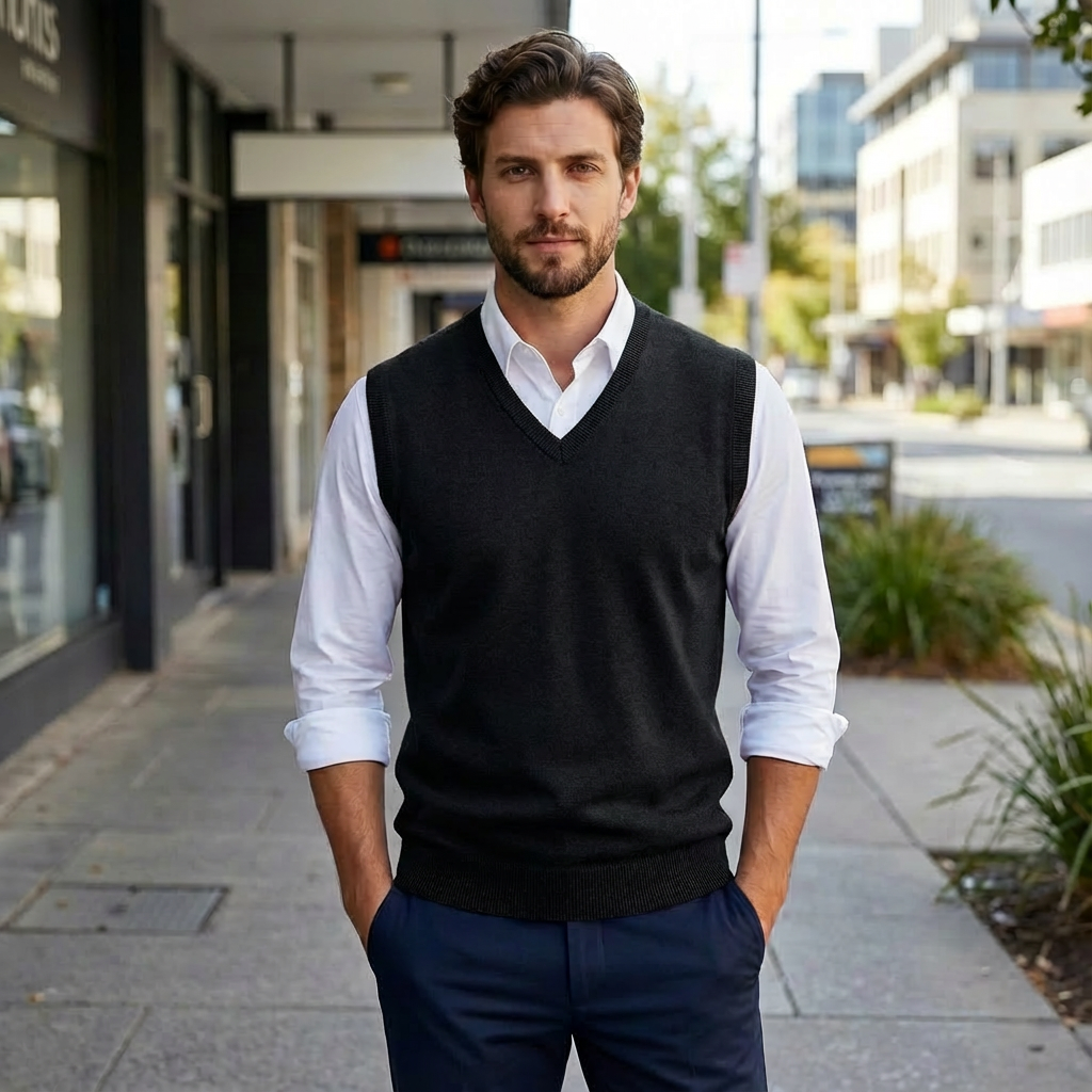 Bailey | Elegante gestrickte Herrenweste mit feinem Design