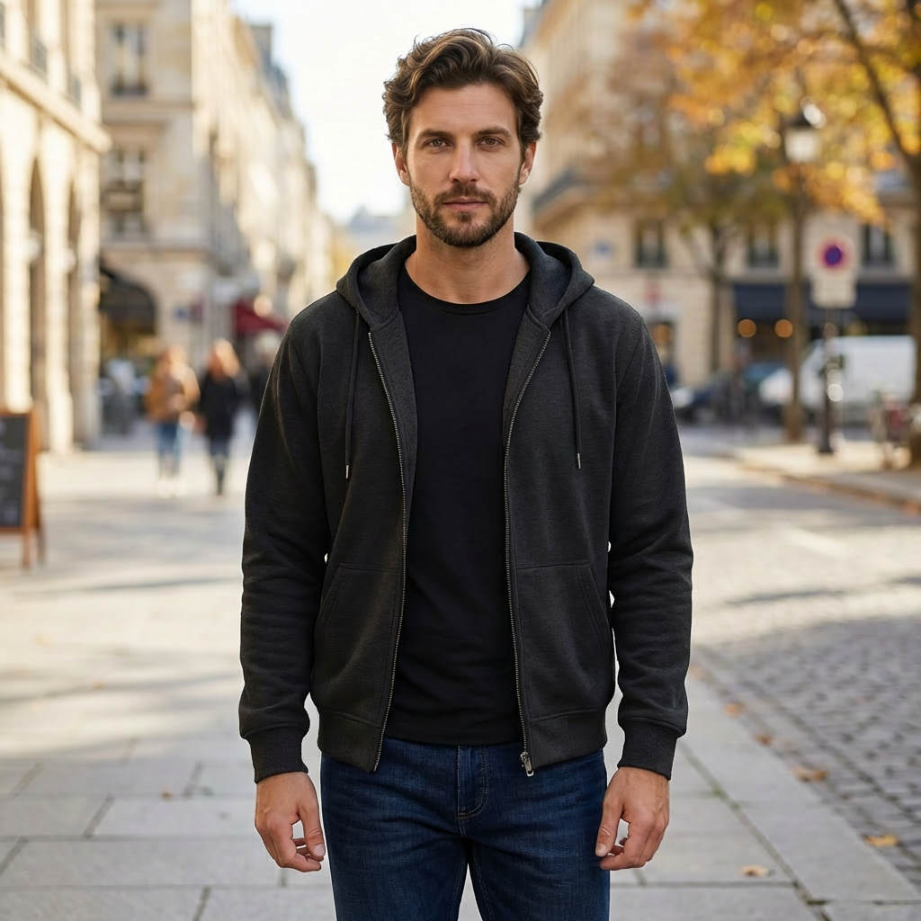 Oscar | Full Zip Men’s Hoodie for Practical Styling