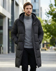 Sawyer | Herrenmantel mit Kapuze und langer Schnitt für den Alltag