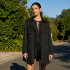Mila | Black Trench Coat Women with Timeless Style