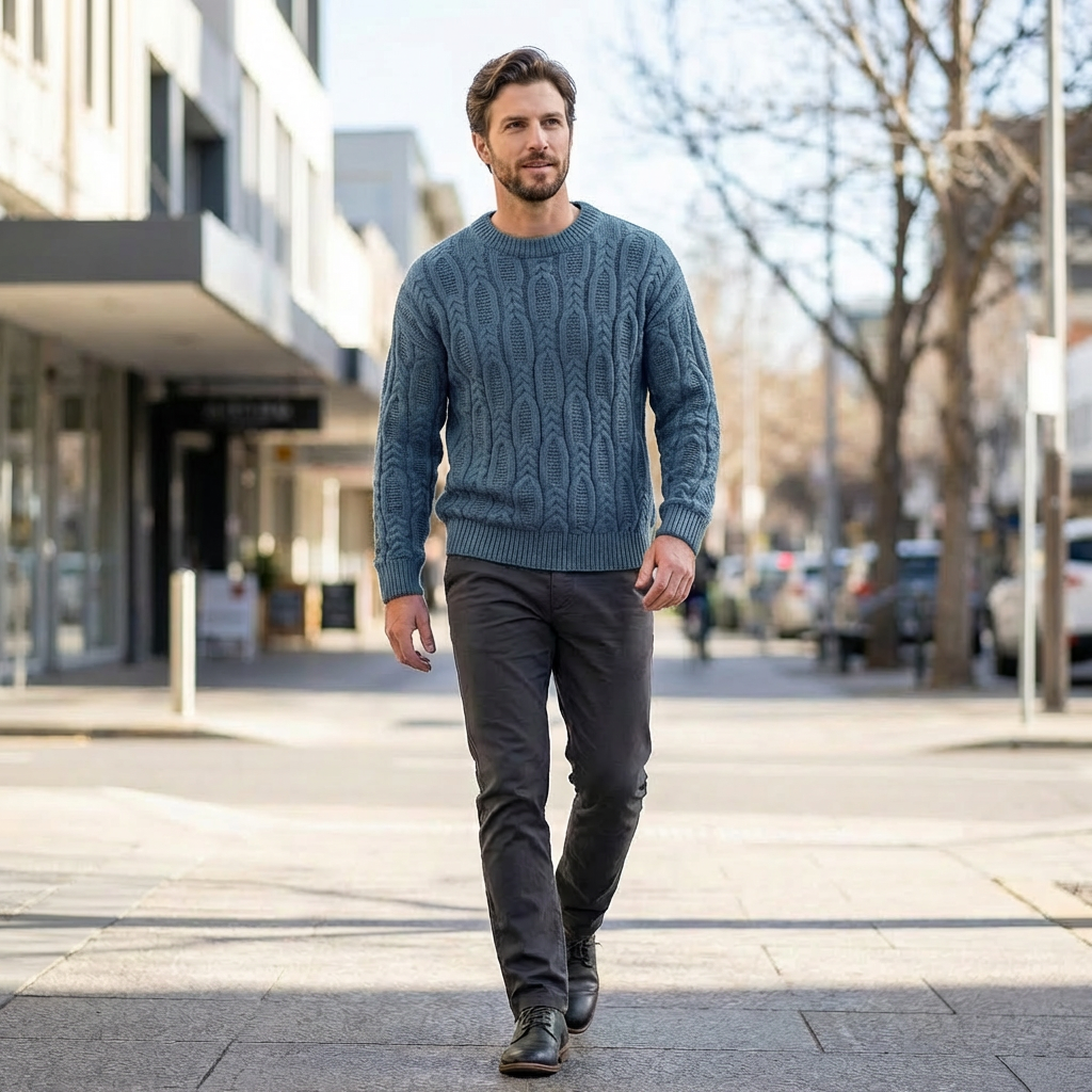 Ira | Knitted Essential Men’s Sweater for Everyday Comfort