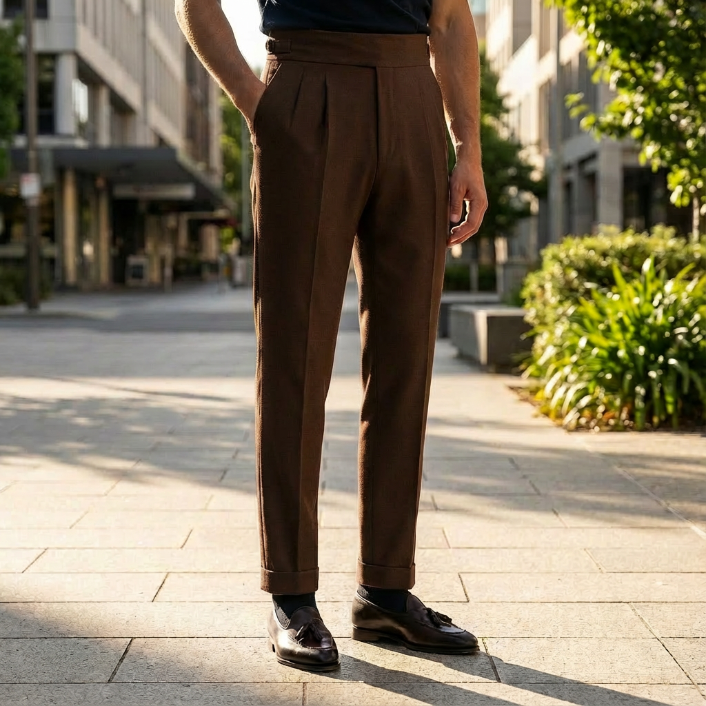 Blake | High-Waisted Pleated Men’s Trouser with Elegant Design